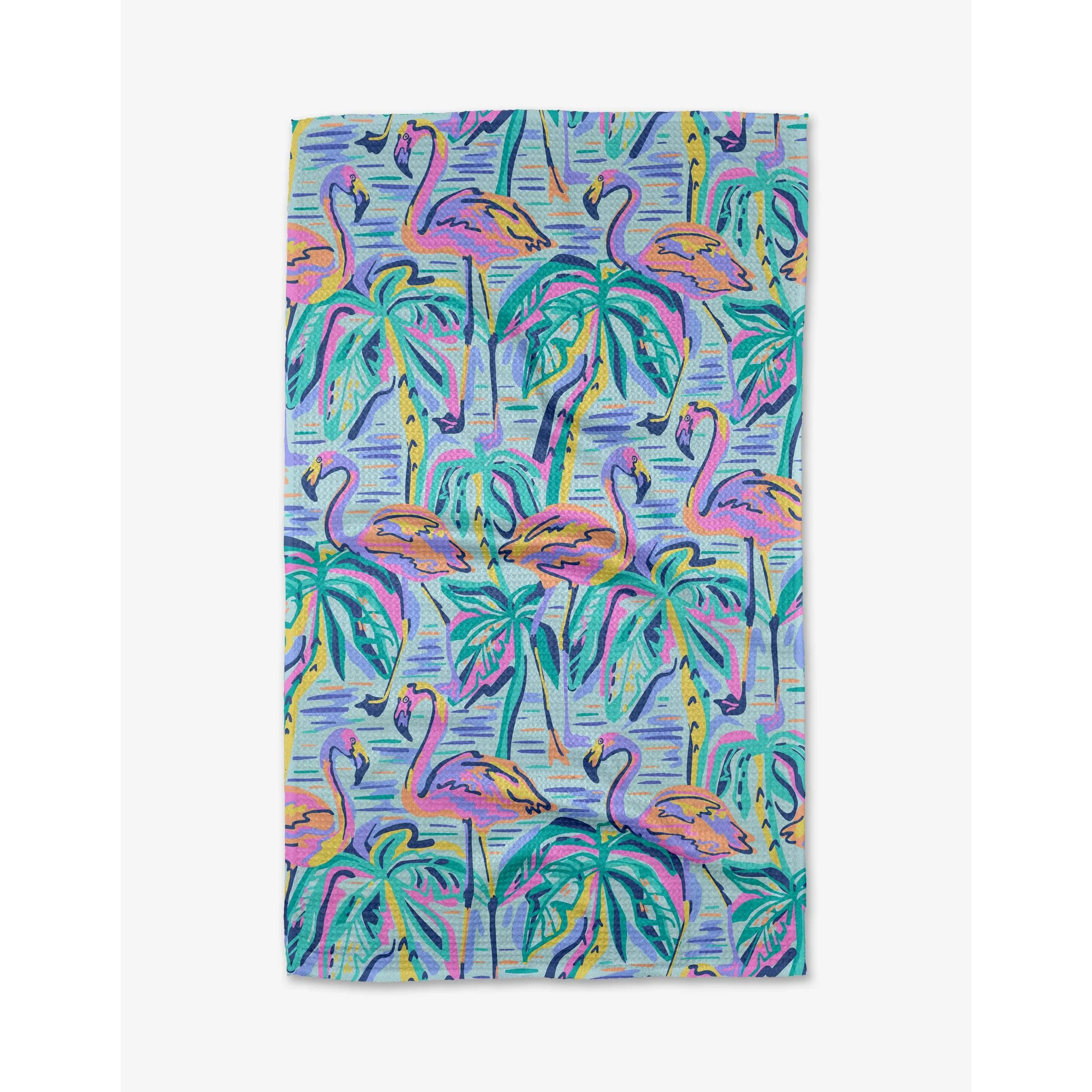 Pink Flamingo Tea Towel