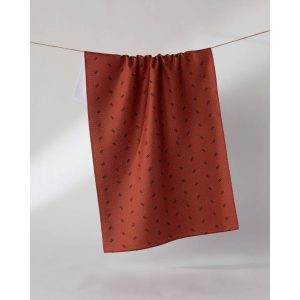 Ember Dot Geometry Tea Towel