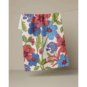 Plaid Floral Tea Towel