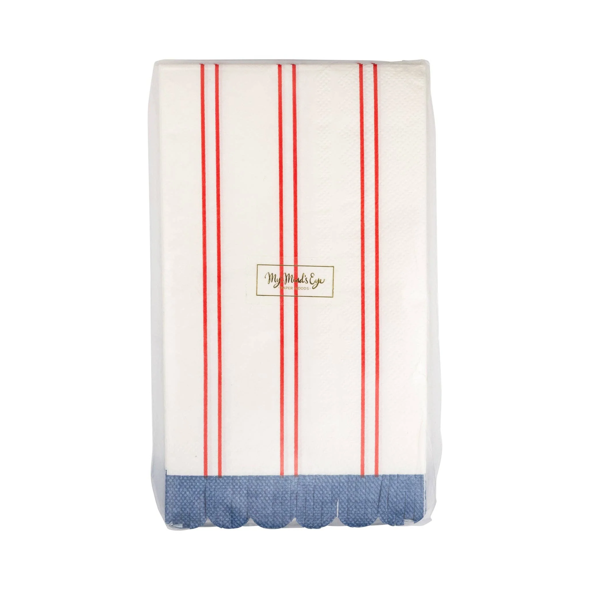 Red Striped Paper Dinner Napkin - Image 3