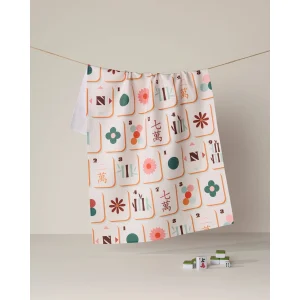 Cypress Tile Toss Geometry Tea Towel