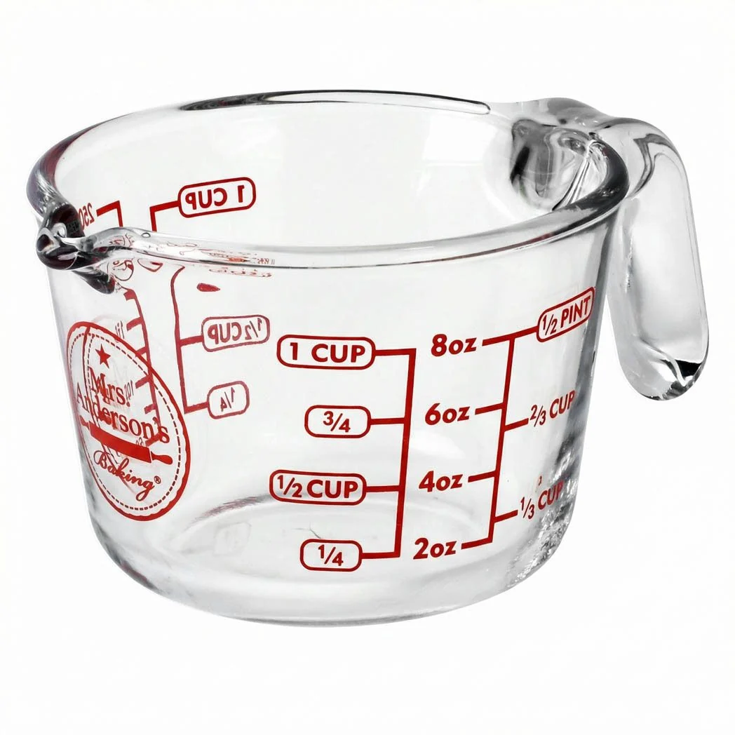 Mrs. Anderson's Baking Glass Measuring Cup. 1 Cup Capacity