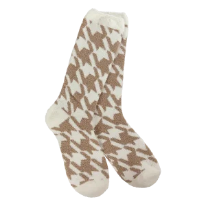 Cozy Cali Socks in Houndstooth Portabello