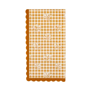 Rust Gingham Block Print Dinner Paper Napkins