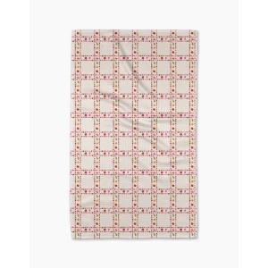 Fruits Plaid Geometry Tea Towel