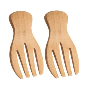 CatCora Bamboo Salad Hands. Natural Bamboo