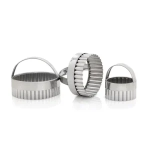 Baking Crinkle Cookie Cutters. Set of 3
