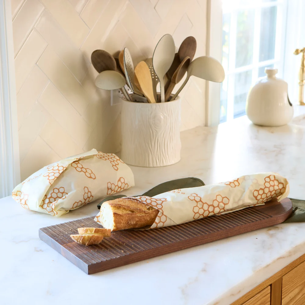 Bee's Wrap Bread Wrap - Honeycomb Pattern - Image 8