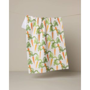Happy Carrots Geometry Tea Towel