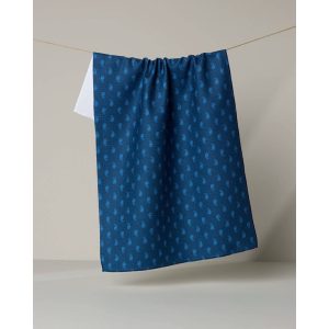 Stirrup Indigo Geometry Tea Towel