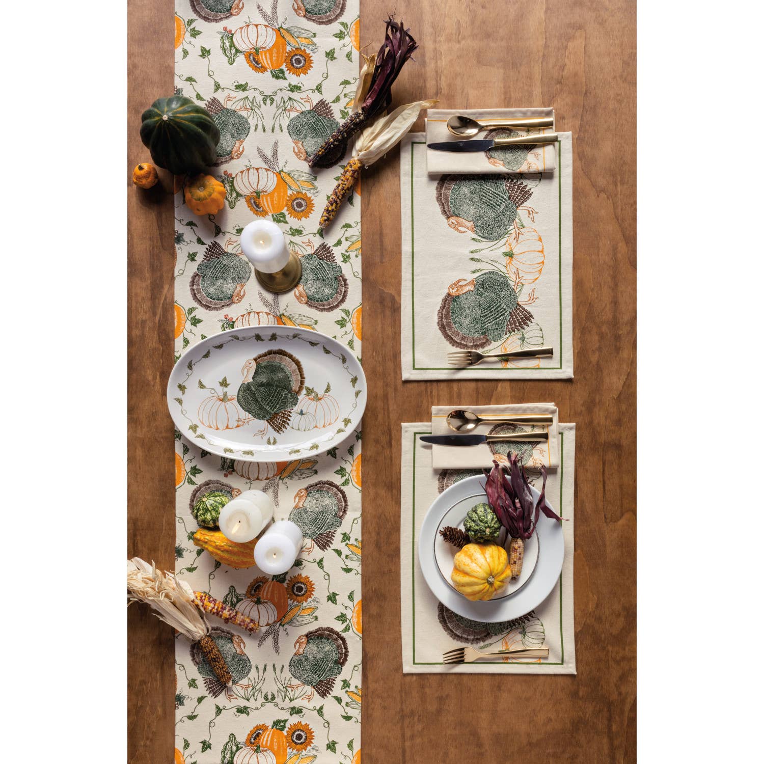 Cornucopia Thanksgiving Printed Placemat - Image 3