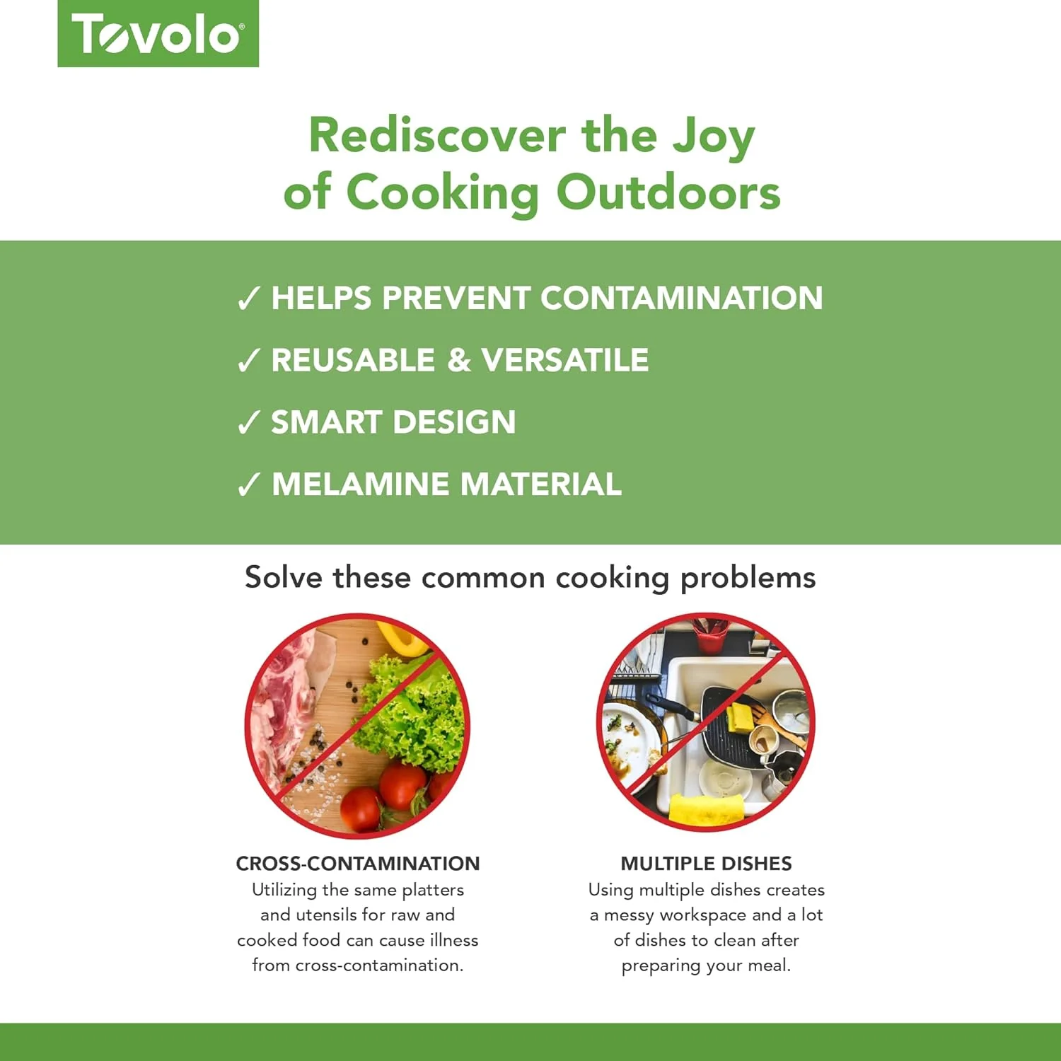 Tovolo Grilling Platters for Outdoor Grill BBQ Prep and Serve Trays Set of 2 - Image 5