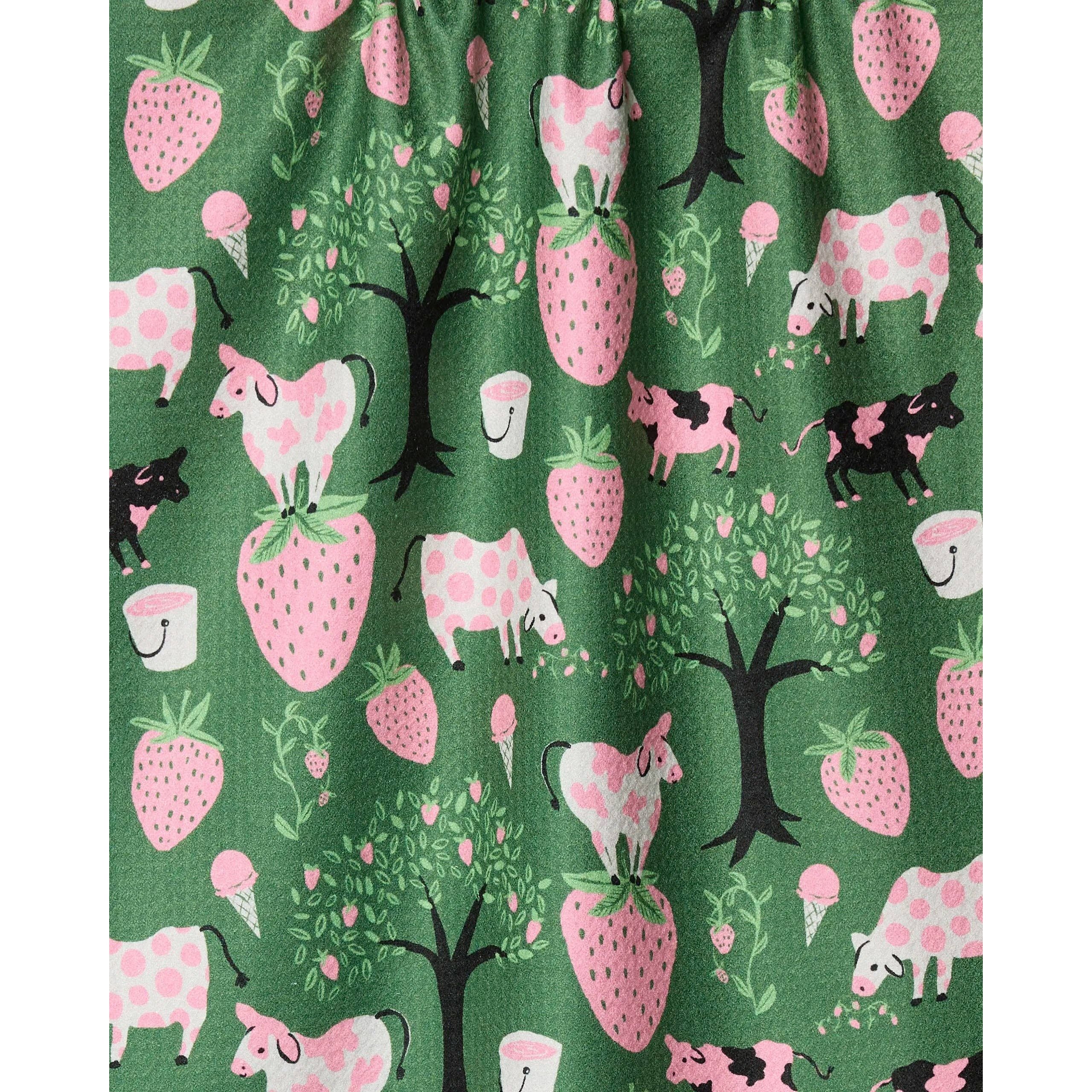 Strawberry Cows Geometry Tea Towel - Image 2
