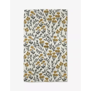 Charolette Yellow Geometry Kitchen Tea Towel