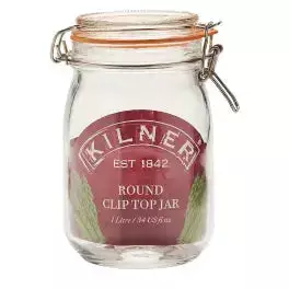 Clip Top Round Jar 1 Litre - Image 2