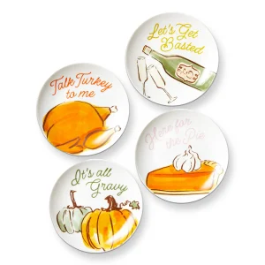 Turkey & Toast Appetizer Plates. 4 Styles