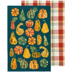Harvest Gourds Dishtowels Set of 2