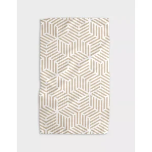 Stacked Cubes Geometry Tea Towel