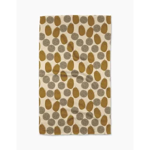 Eggplant Toss Geometry Kitchen Tea Towel