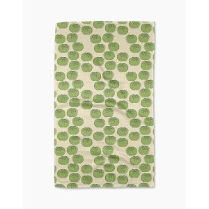 Green Tomatoes Geometry Kitchen Tea Towel