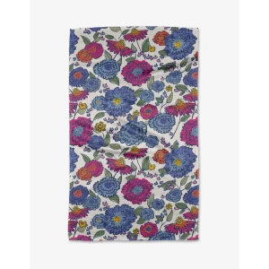 Painterly Meadow Geometry Kitchen Tea Towel
