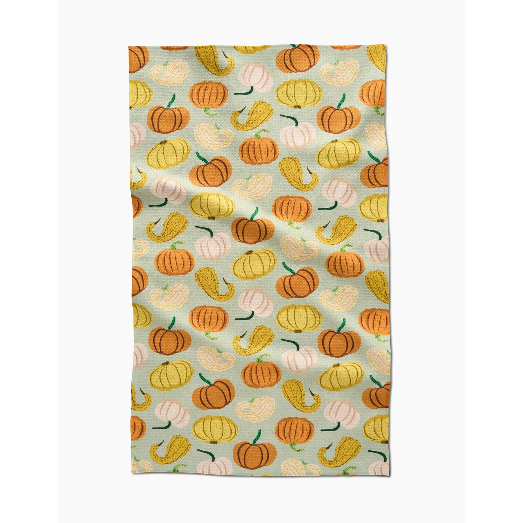 Pumpkins and Gourds Geometry Tea Towel