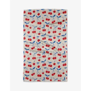 Very Cherry Geometry Tea Towel