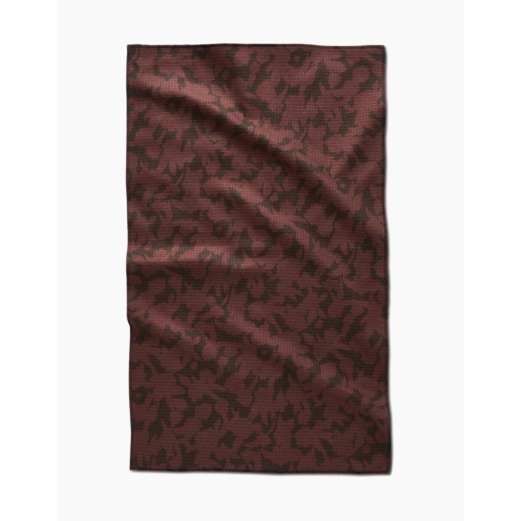 Wild Wood Maroon Geometry Tea Towel - Image 4