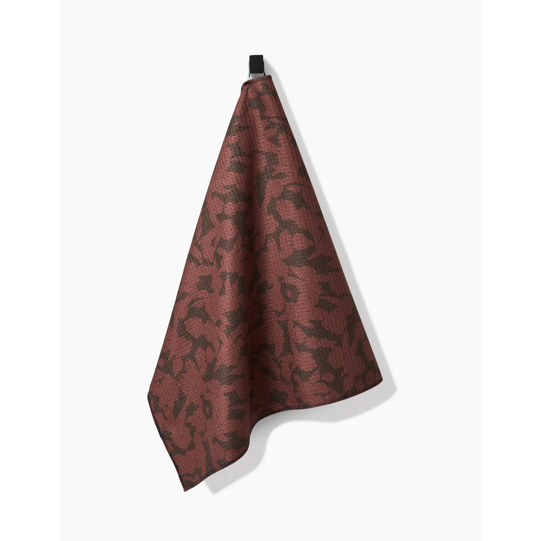 Wild Wood Maroon Geometry Tea Towel - Image 2