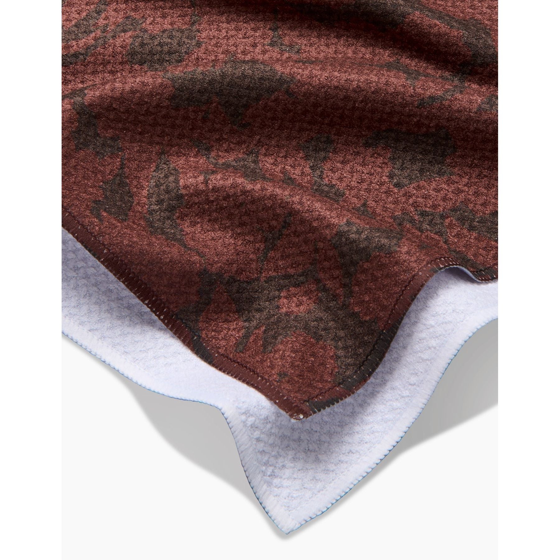 Wild Wood Maroon Geometry Tea Towel - Image 3