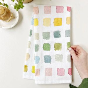 Paint swatch cotton flour sack tea towel