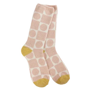 Cozy Cali Socks in Geometric Rose
