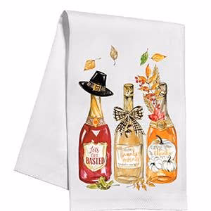 Thanksgiving Bottles Kitchen Towel