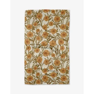 Sunflower Fields Geometry Tea Towel