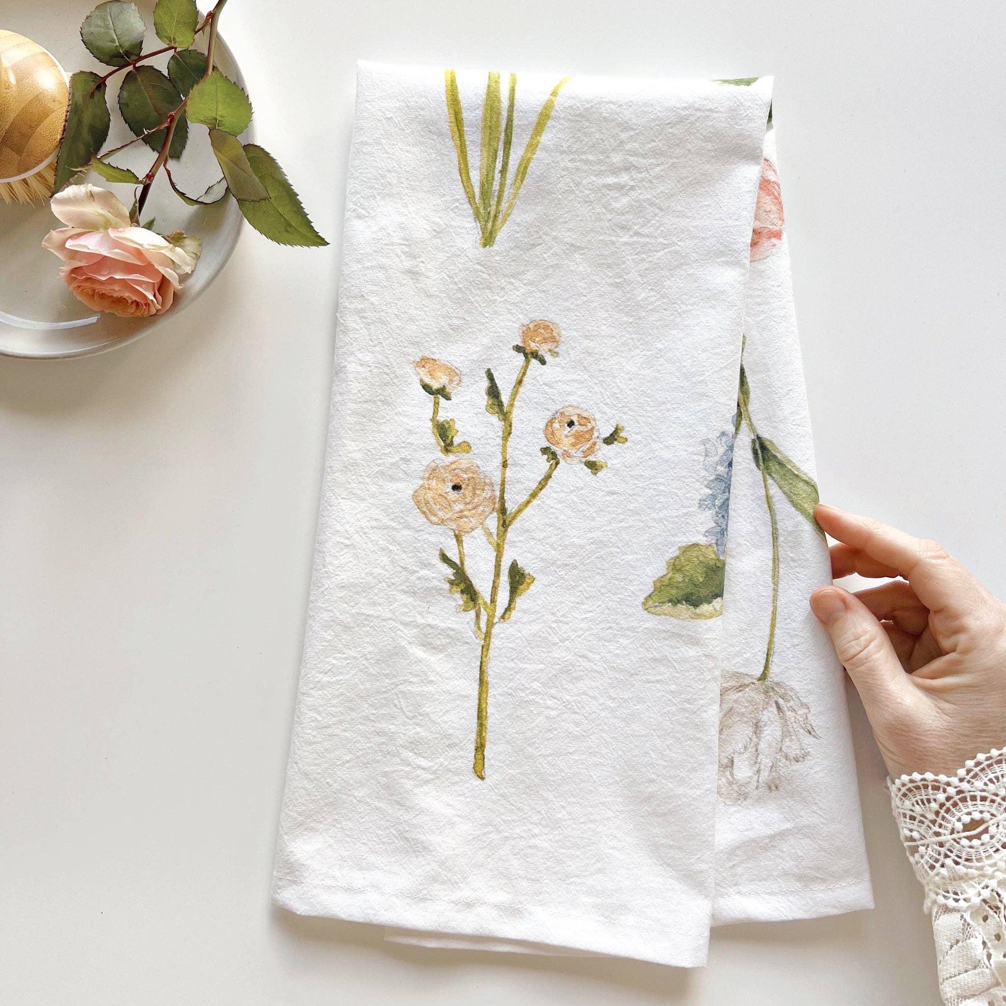 Garden Flowers Tea Towel - Image 2