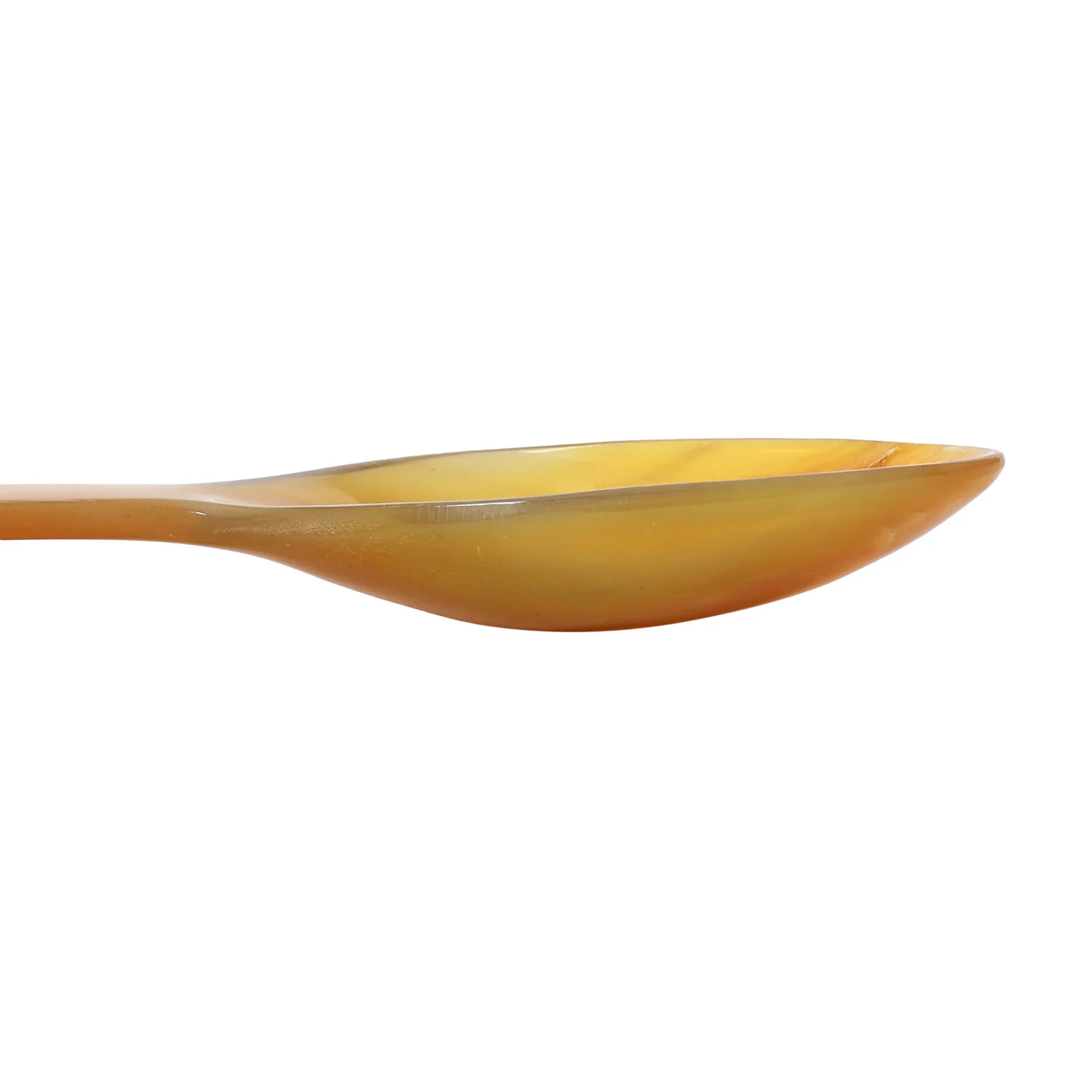 Horn Serving Spoon in Printed Drawstring Bag - Image 3