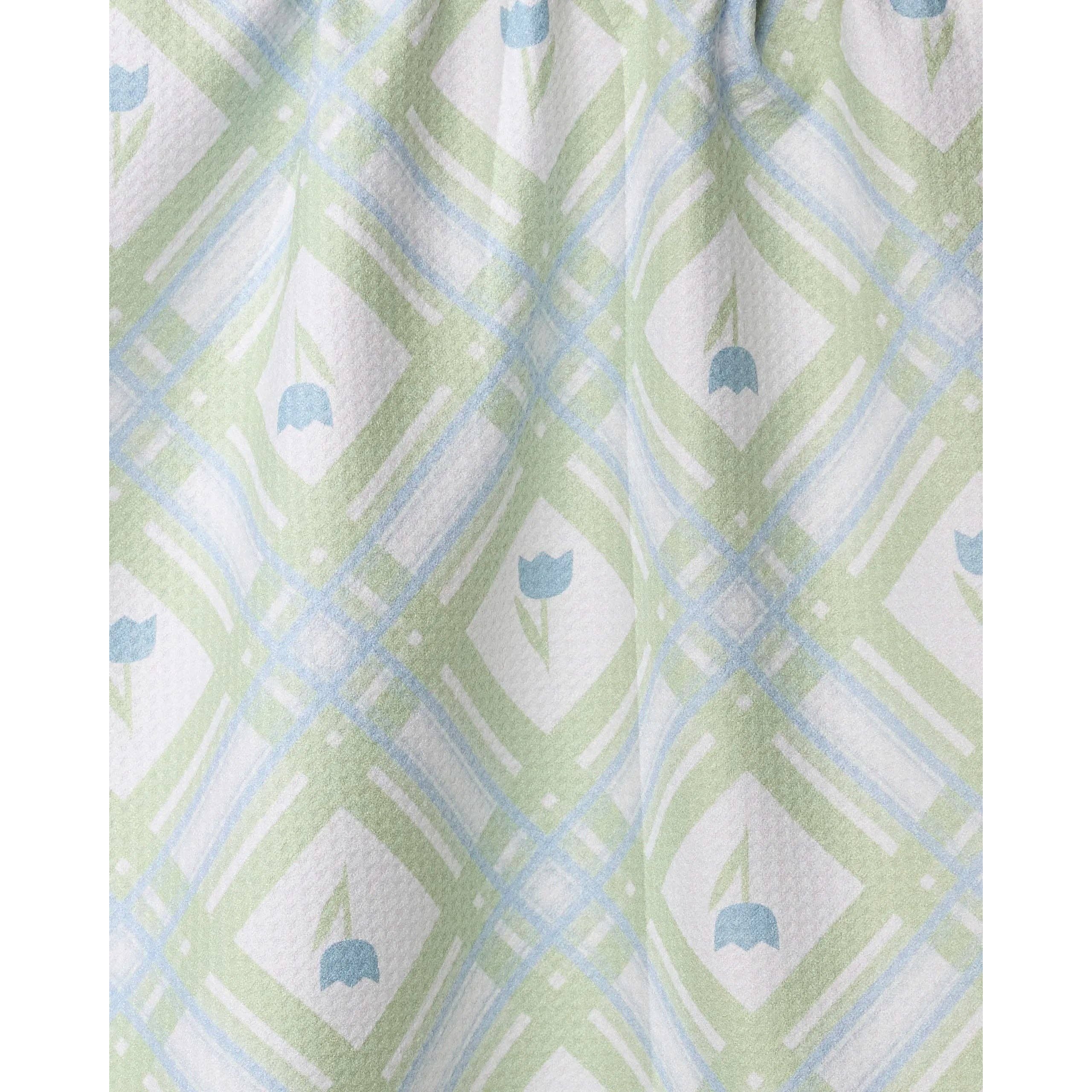 Tulip Lattice Geometry Tea Towel - Image 2