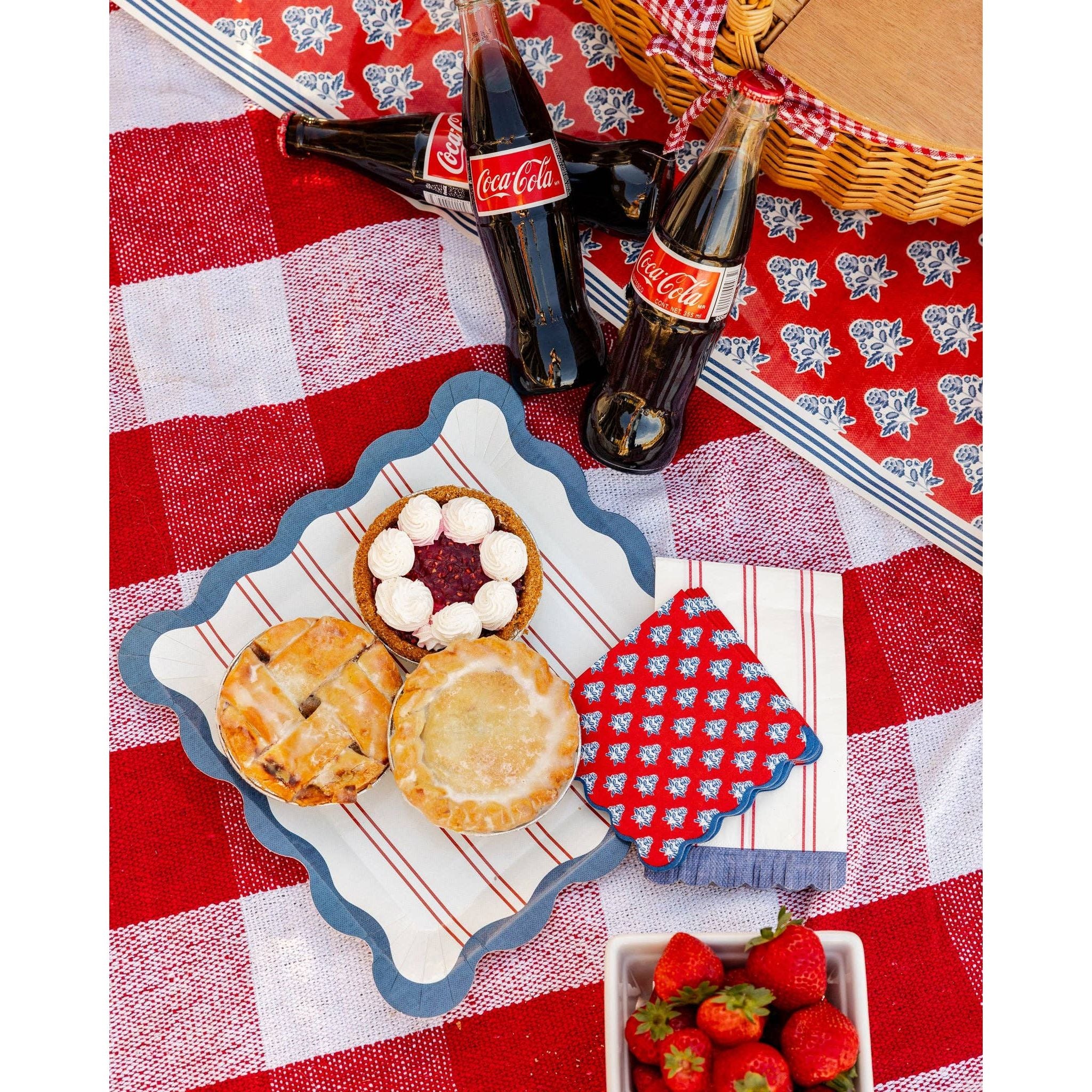 Red Striped Paper Dinner Napkin - Image 5