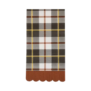 Black Fall Plaid Dinner Napkin