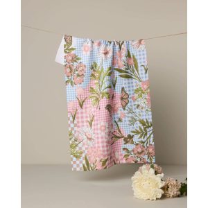 Floral Collage Tea Towel
