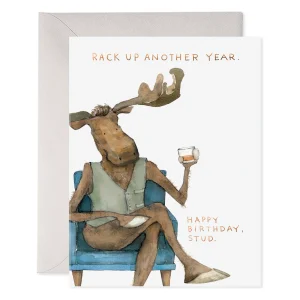 Harvey Moose Esq. | Stud Birthday Greeting Card for a Man