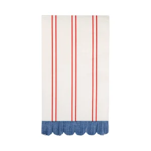 Red Striped Paper Dinner Napkin