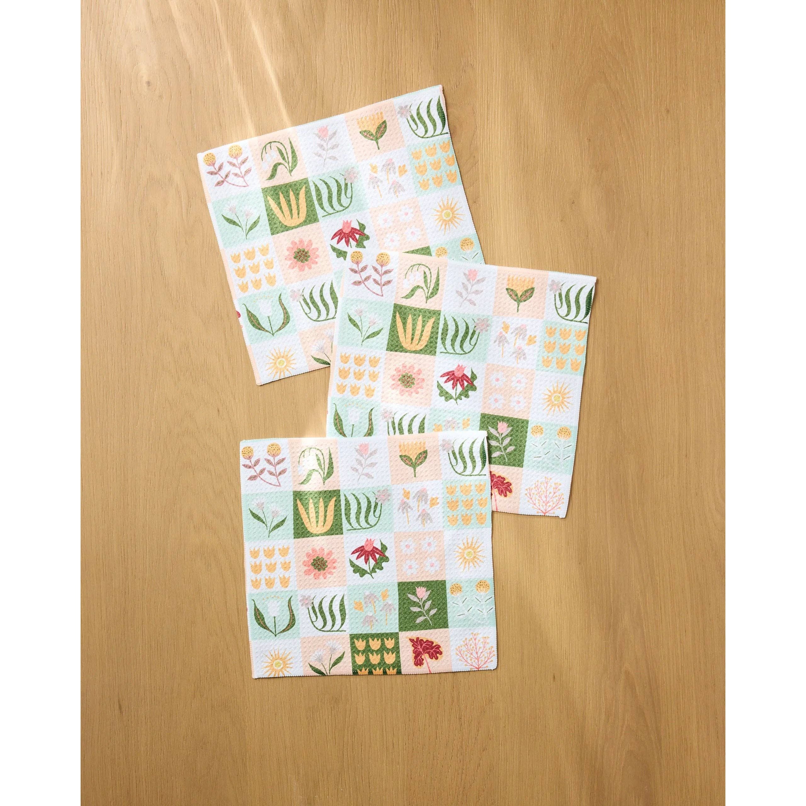 Patchwork Garden Dishcloth Set