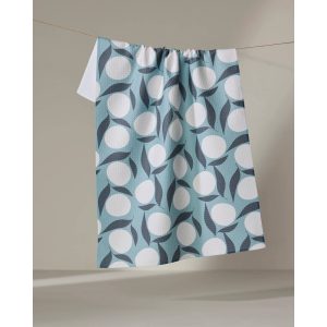 Bouncing Blooms Geometry Tea Towel