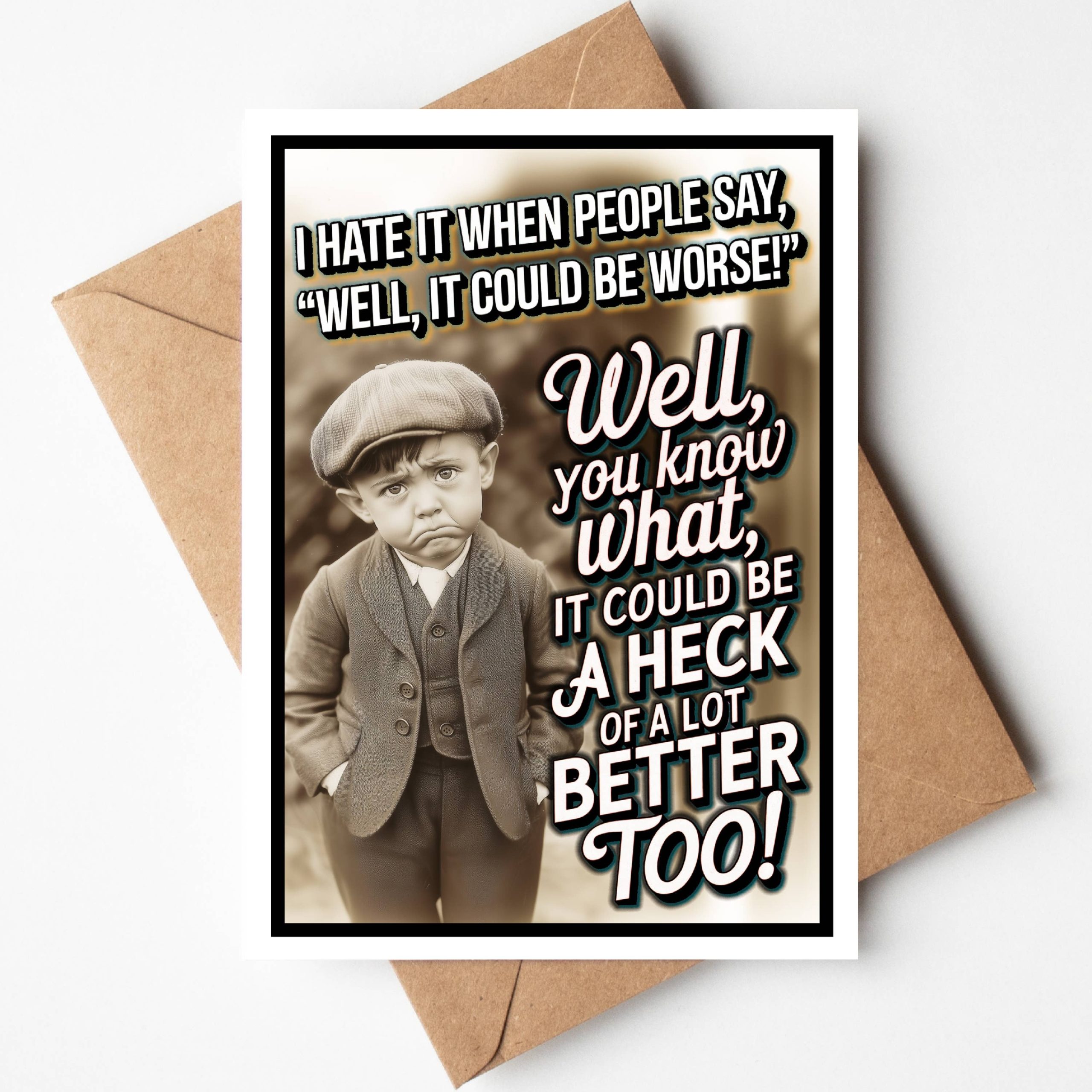A Heck Of A Lot Better Funny Sympathy Greeting Card - Image 4
