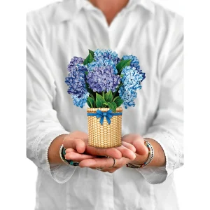 Nantucket Hydrangeas Mini Pop Up Greeting Card