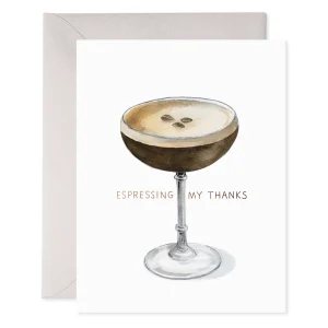 Espresso Thanks Greeting Card