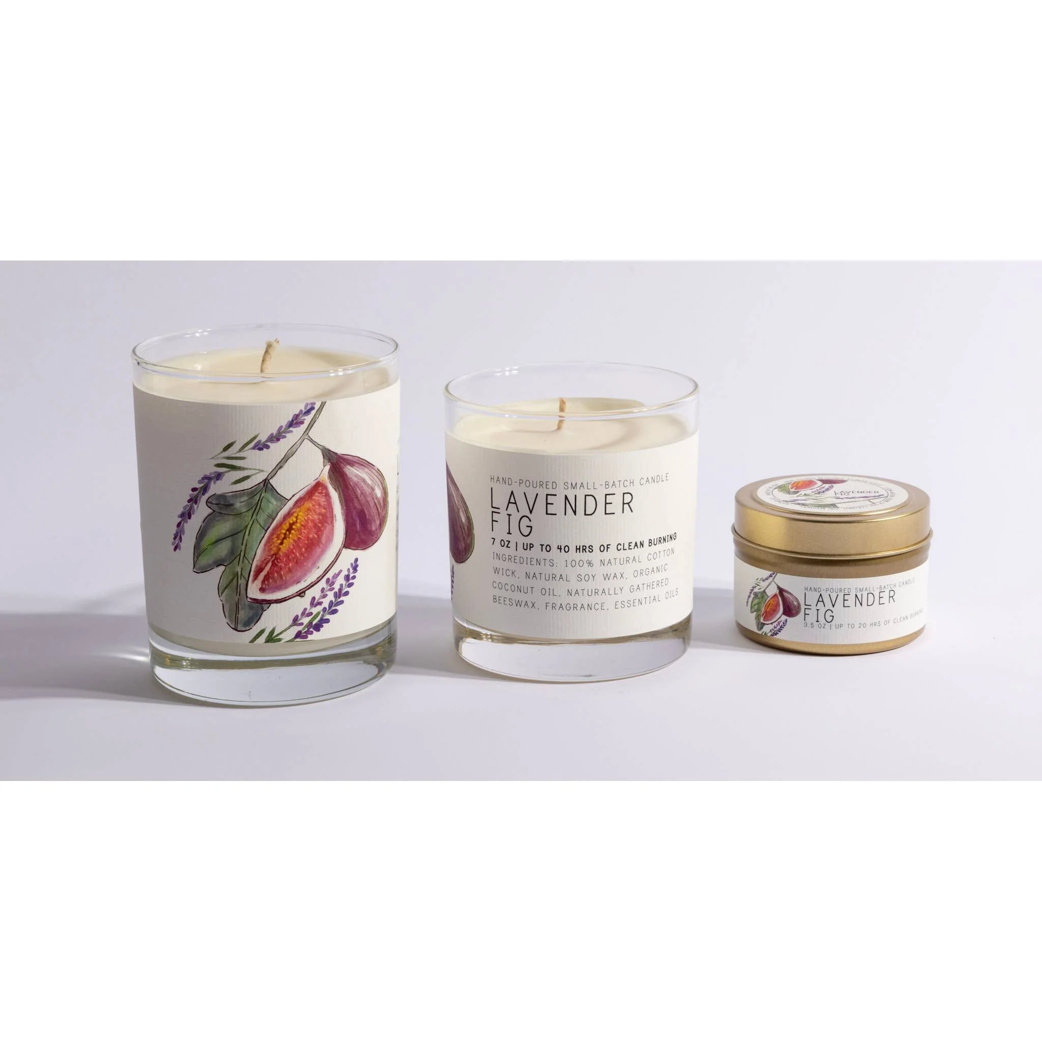 Lavender Fig - Medium Glass - Just Bee Candle - Image 3