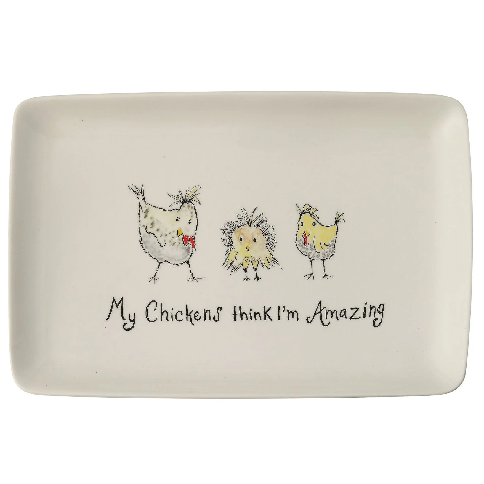 Platter with Chickens and Saying. 2 Styles - Image 3