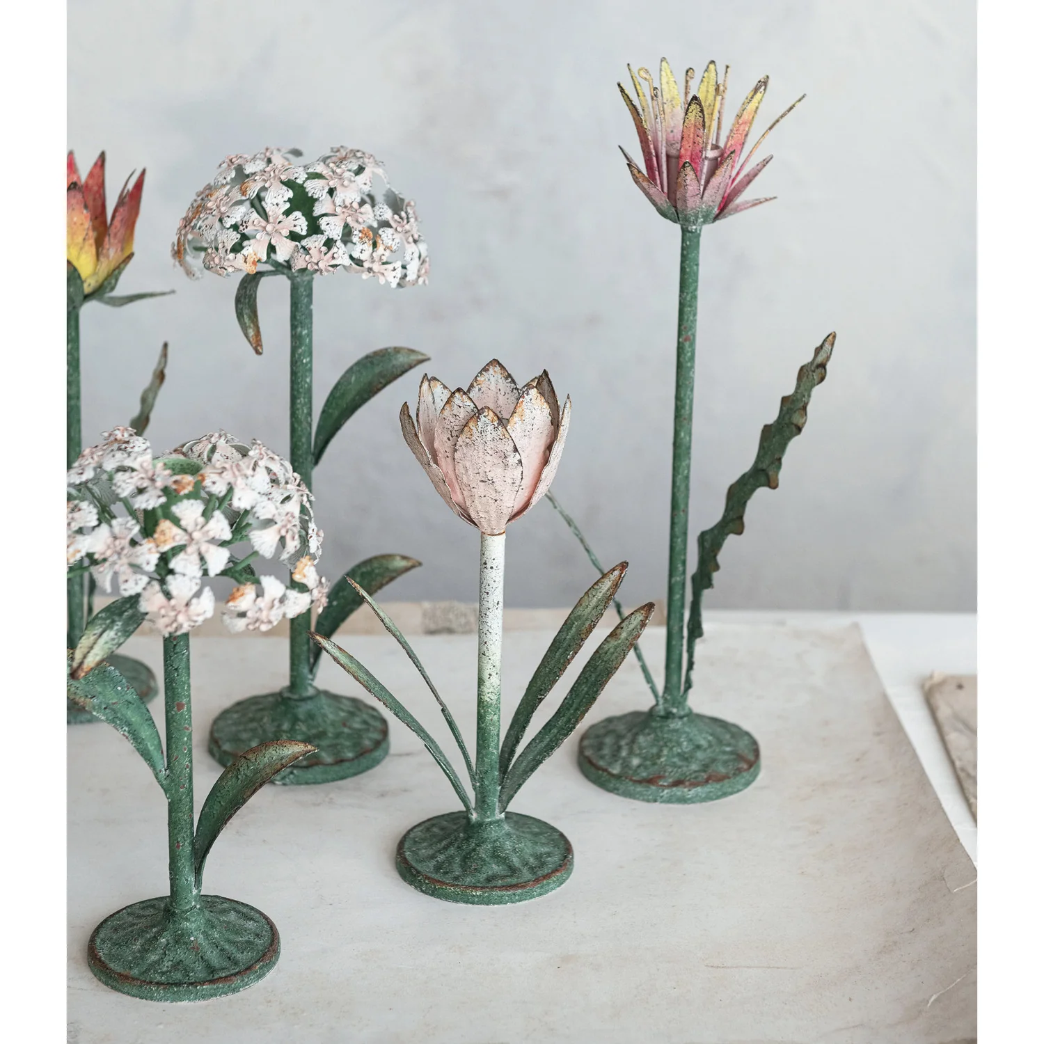 Flower Shaped Metal Candle Holder - Image 6